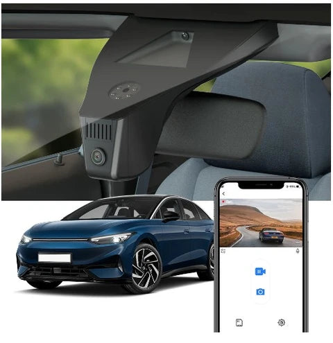 FITCAMX Integrert 4K Dashcam (foran+bak), VW ID.7 (2023 til 2026) sort