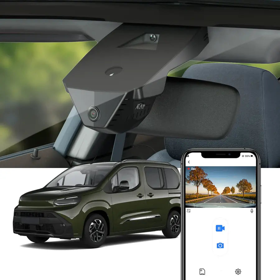 FITCAMX Integrert 4K Dashcam (foran), Toyota/PSA (2024 til 2025)