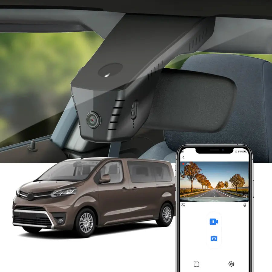 FITCAMX Integrert 4K Dashcam (foran), Toyota/PSA (2018 til 2024)