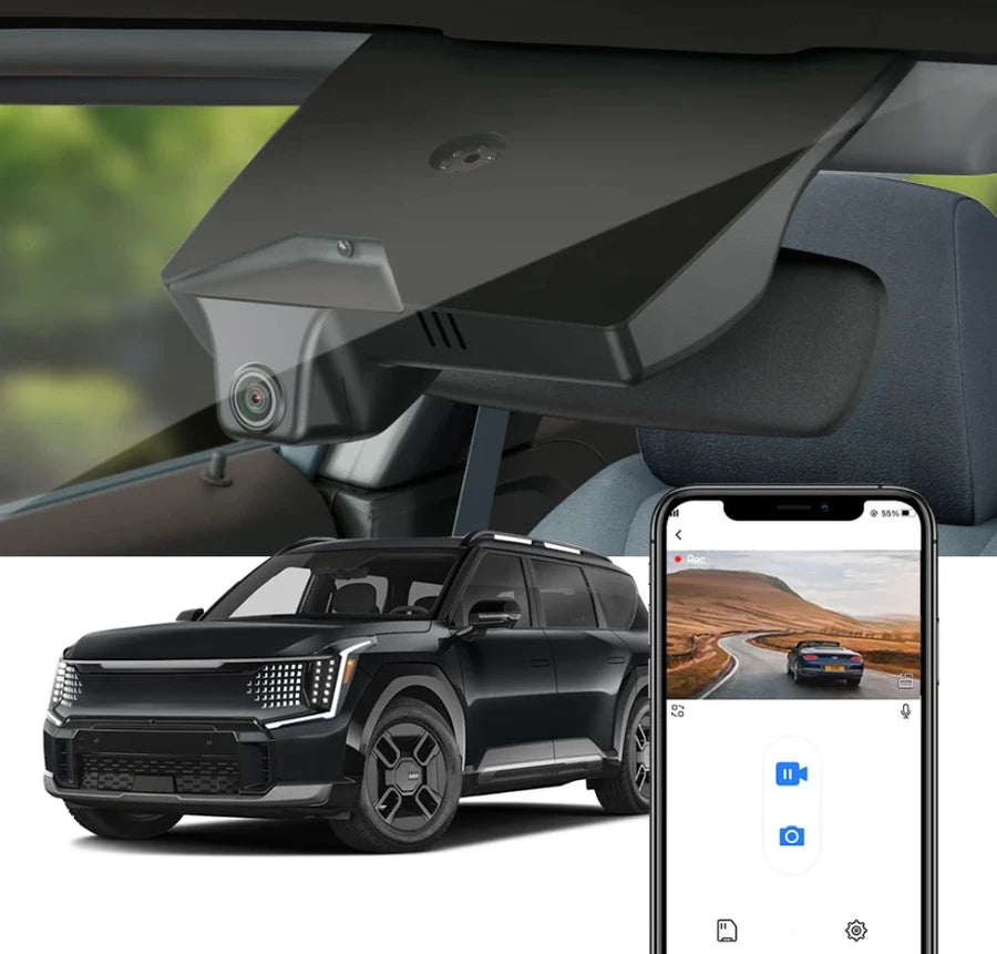 FITCAMX Integrert 4K Dashcam (foran), Kia EV9 (2023 og nyere)