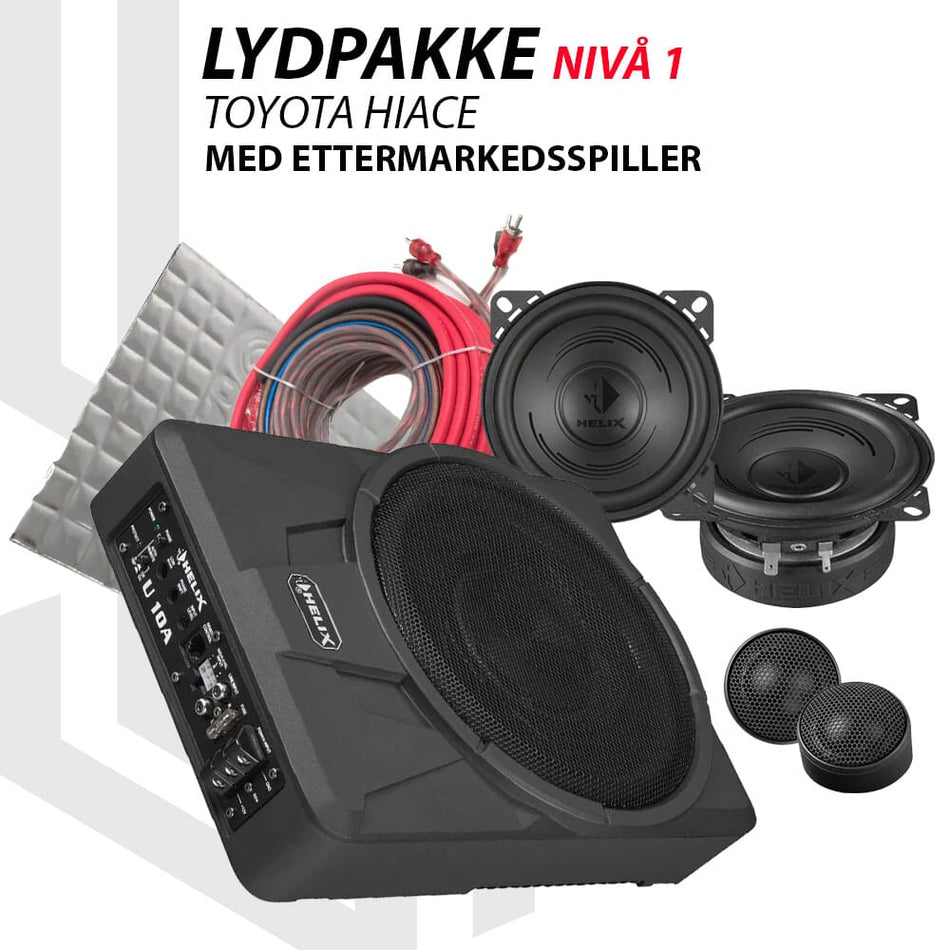 Lydoppgraderingspakke Toyota HiAce - Nivå 1