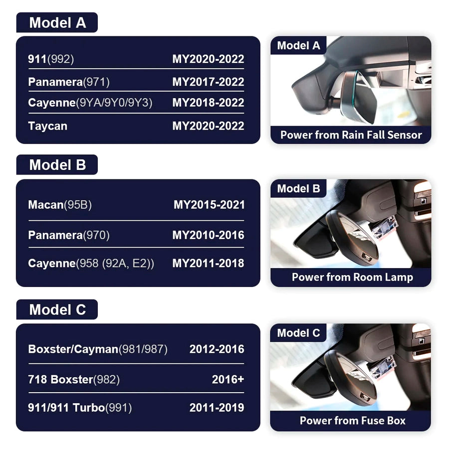FITCAMX Integrert 4K Dashcam (foran+bak)
