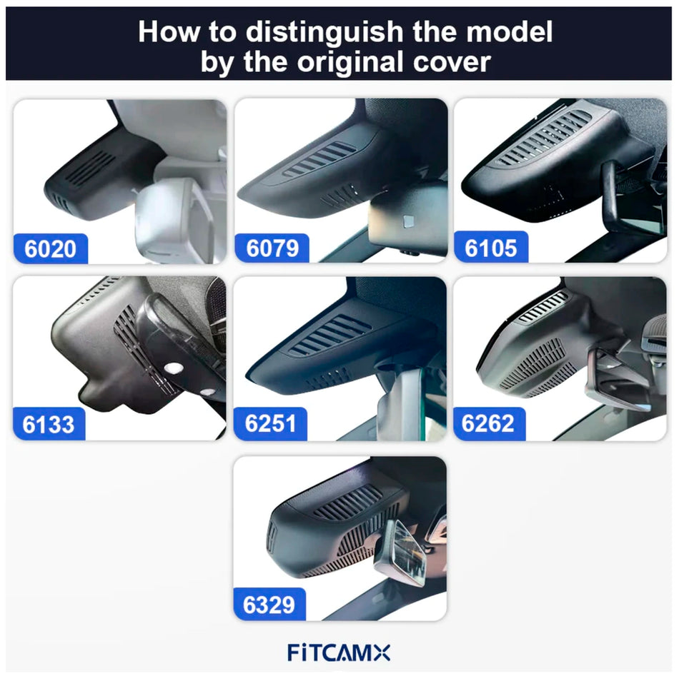 FITCAMX Integrert 4K Dashcam (foran+bak), MB C/GLC-klasse (2017 til 2021) "6133"