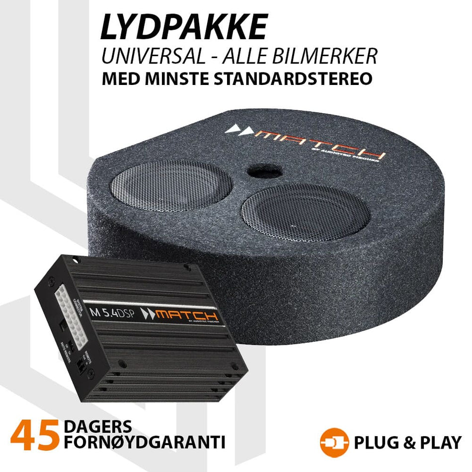 Match 2x6,5`` universal lydpakke