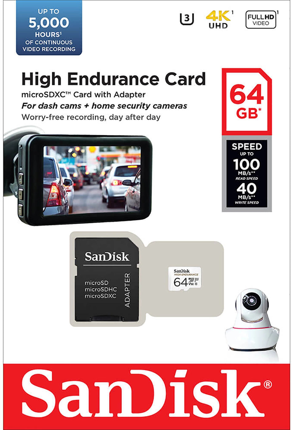 Sandisk 64GB High Endurance SD kort