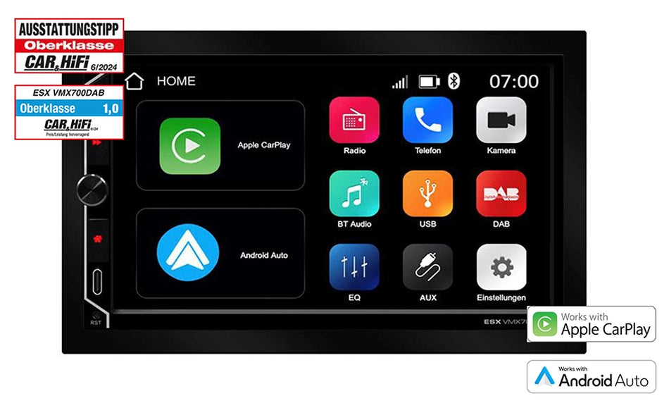 ESX 7" LCD/DAB+/FM/USB/SD/BT