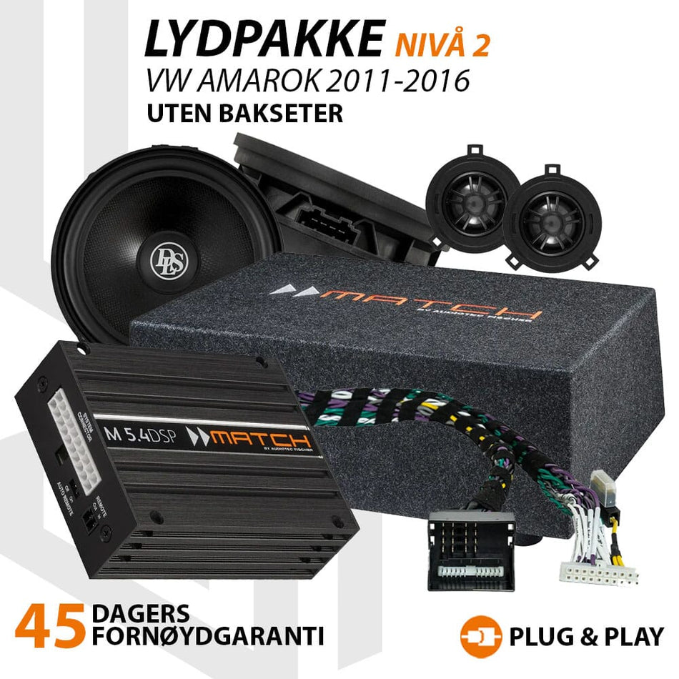 Match Lydoppgraderingspakke VW Amarok - Nivå 2