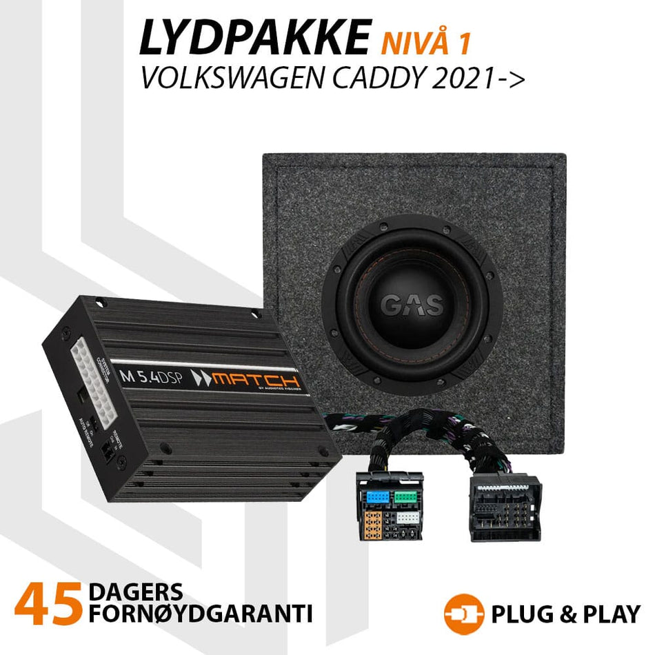 Match Lydoppgraderingspakke til Volkswagen Caddy - Nivå 1