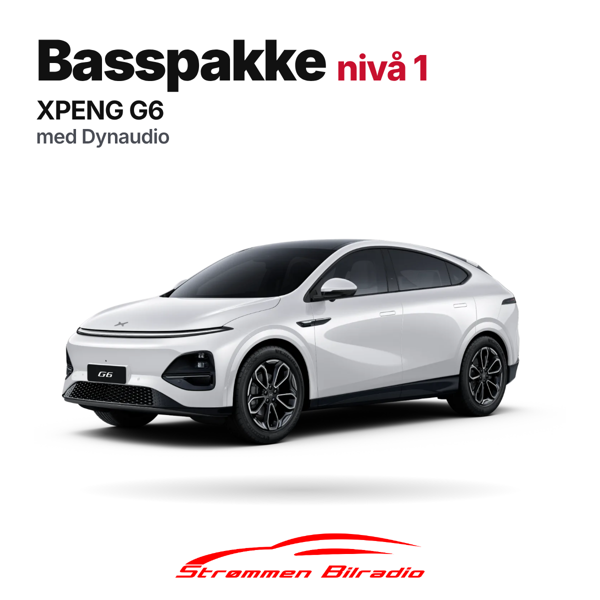 Basspakke nivå 1 XPENG G6 (Dynaudio)