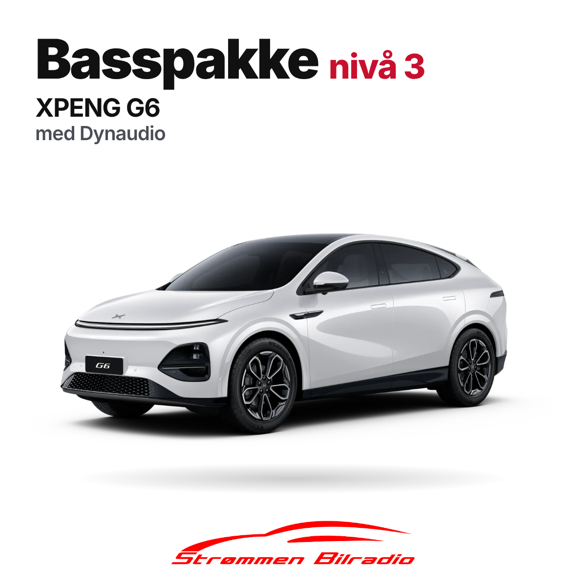Basspakke nivå 3 XPENG G6 (Dynaudio)