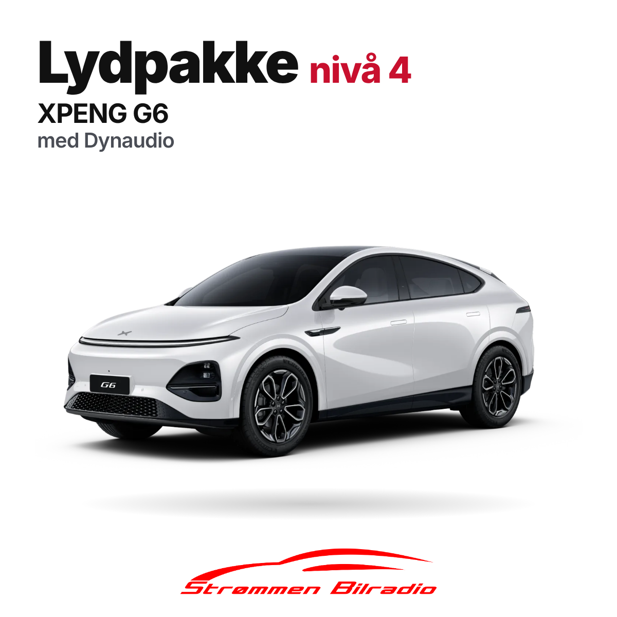 Lydpakke nivå 4 XPENG G6 (Dynaudio)